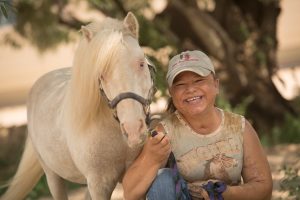 Sara Millard with her horse, Tazz.