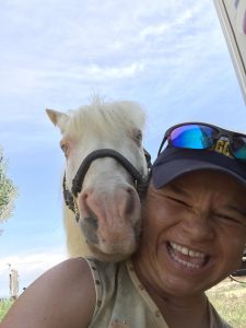 Sara Millard with her horse, Tazz