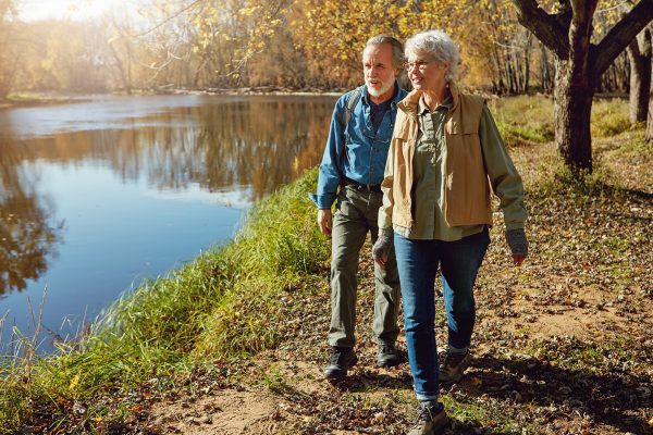 Shot of a happy senior couple exploring nature together