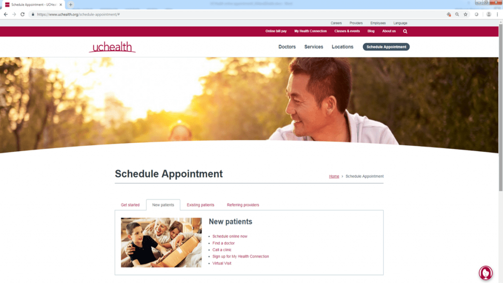 Graphic of how to schedule online
